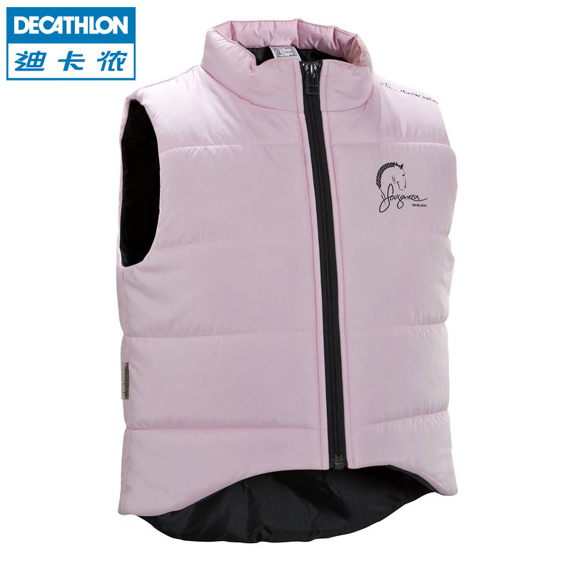 迪卡侬 马甲 儿童青少年男女 秋冬 保暖马甲马术背心 FOUGANZA