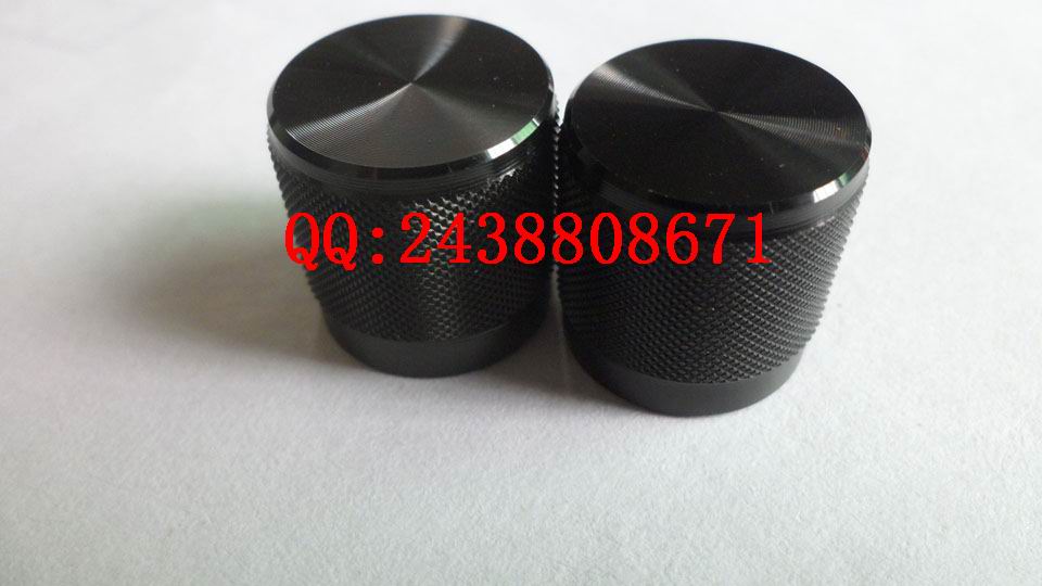 Amplifier knob Volume knob Potentiometer knob Aluminum alloy knob 17x17 net flower all black without standard