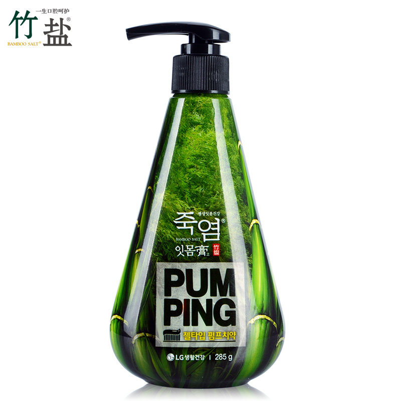 LG Bamboo Salt Korea Imported Pie of Adult Toothpaste Press 285g Fresh Breath Mint Aroma Type