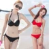 Đặc biệt cung cấp đồ bơi nữ mới chia ngực nhỏ ngực lớn bikini rắn màu đỏ đen tím hồng đỏ bikiji nữ - Bikinis