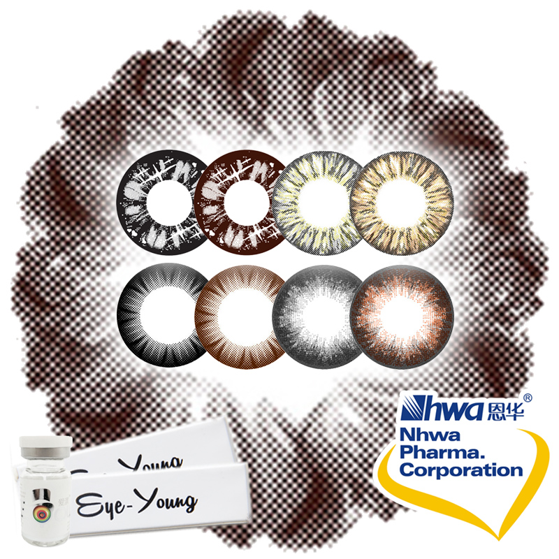 爱漾Eyeyoung美瞳混血年抛布丁菠萝天使彩色近视隐形眼镜2片包邮