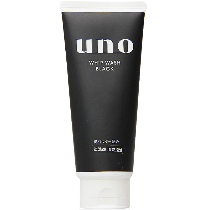 Shiseido/资生堂 UNO吾诺男士 清爽控油炭黑洁面膏130g 深层清洁