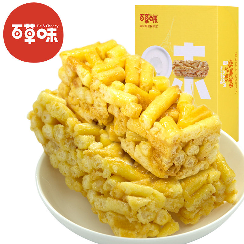 【天猫超市】百草味 牛奶味烤芙条220g 沙琪玛糕点零食