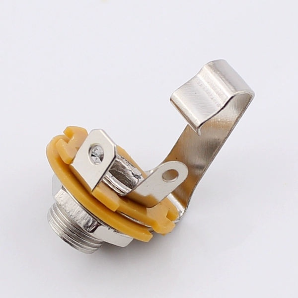 Ổ cắm âm thanh kim loại Ổ cắm 6,5mm Có thể cố định Ổ cắm 6,5 Ổ cắm đơn Ổ cắm micrô - Micrô
