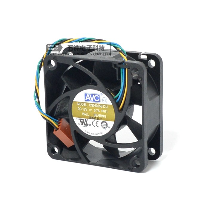 AVC 6025 12V 7A 0 7A DS06025B12U 6cm cm double ball bearing 4-pin temperature-controlled server fan