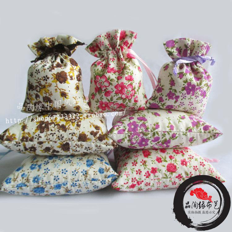 Small cloth bag drawstring mini Hawaiian four-color 7*9 floral earrings storage bag drawstring drawstring mouth small cloth bag