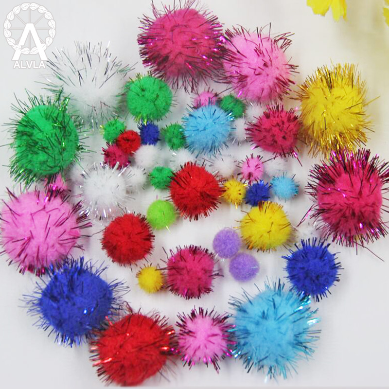 Alula children handmade pompom diy handmade materials glitter hair ball area corner area art materials