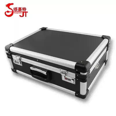Thickened angle password aluminum alloy toolbox multi-purpose box product box instrument box 470*340 * 170mm