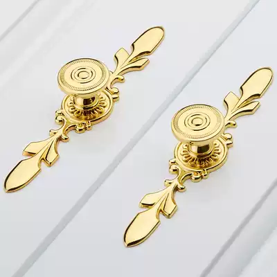 Luxury European gold handle cabinet door drawer whole cabinet European door handle door handle
