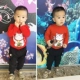 Cô gái Mèo may mắn Turtleneck Plus Áo len đỏ nhung Hàn Quốc Cha mẹ và trẻ em Mặc mùa thu và mùa đông Trẻ em Em bé Gia đình Ba Gói áo váy gia đình Trang phục dành cho cha mẹ và con
