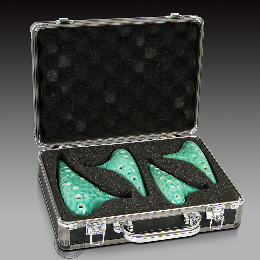 Taiwan TNG Sea Waves Four-piece Professional Performing Ceramic Flute Twelve-hole Set (including suitcase)
