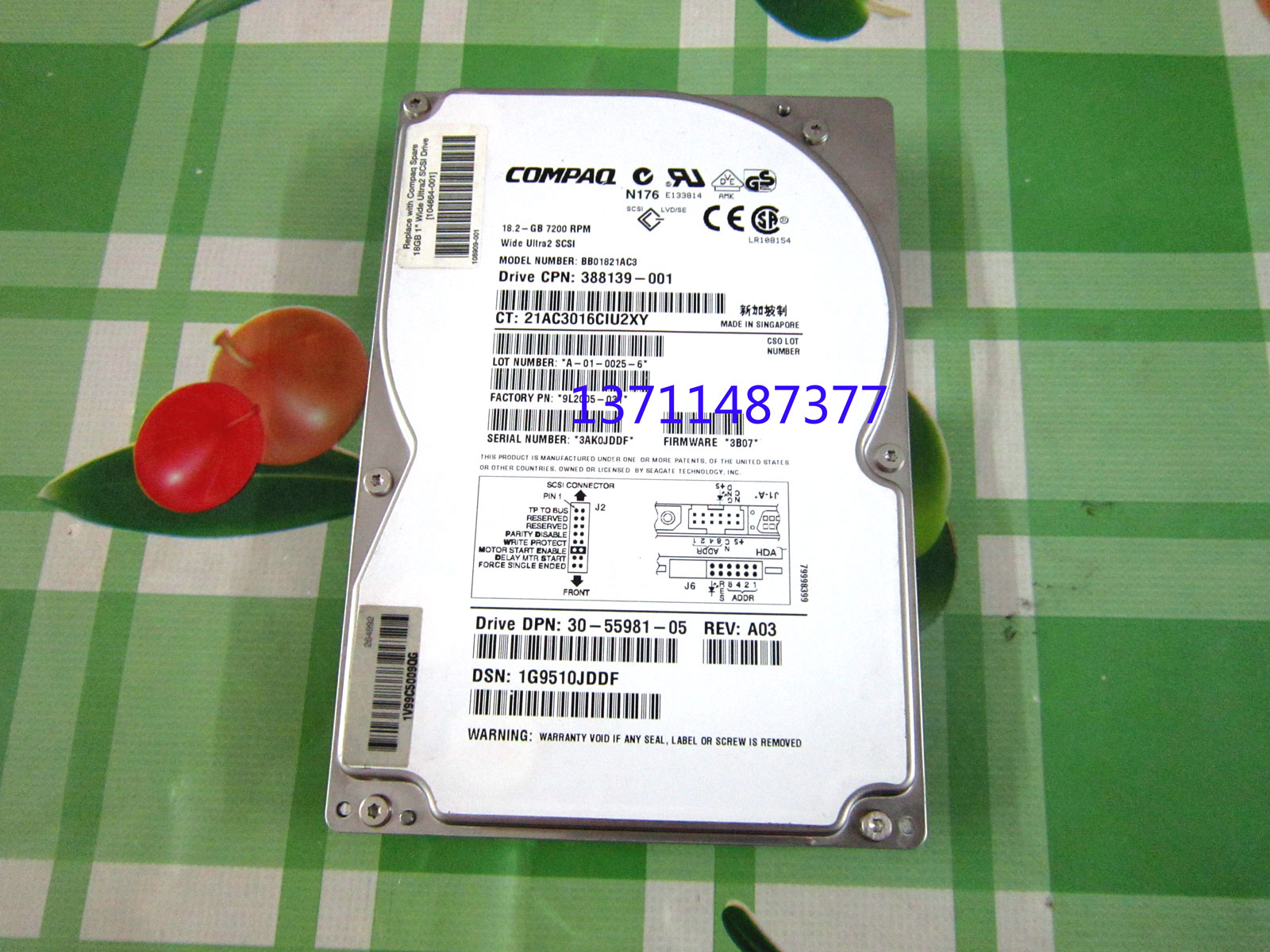 COMPAQ BB01821AC3 388139-001 106664-001 18 68 68 68 SCSI hard discs