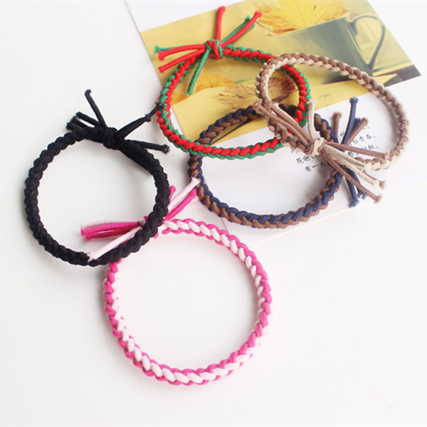 South Korean headwear hair accessories Han version knotted hair band Hair Rubber Band Tie Hair Ring Handwoven Twist Hair Hair Ring