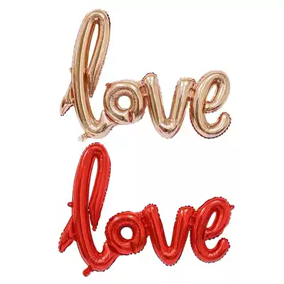 Wedding birthday letter double happy aluminum film balloon festival party wedding gift aluminum foil letter LOVE