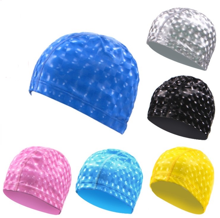 Promotion of new cat eye swimming cap PU coated swimming cap Water Cube waterproof and breathable type swimming cap male and female swimming cap increased