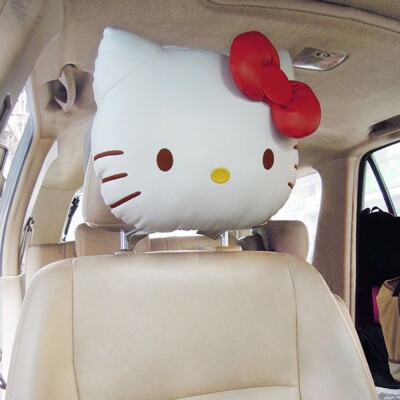 HELLO KITTY Classic Leather Series Cute Shaped Headrest - Taobao