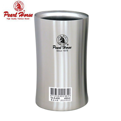 台湾官网直邮进口【Pearl Horse】不锈钢真空保温健康杯450ml