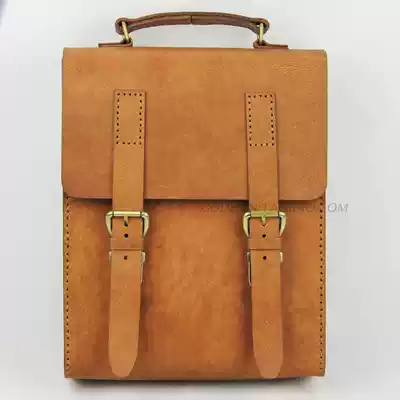 Handmade thick thread sewn crusty business leisure bag one shoulder oblique cross-hand carry styling bag