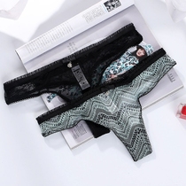 European and American transparent Sexy pure color Low waist invisible Invisible Web Yarn Breathable Lady Dingy Pants T Underwear Pure Cotton Crotch