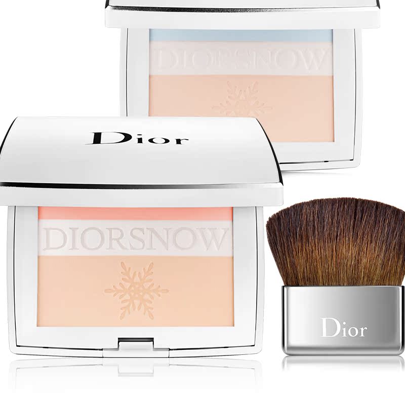 DIOR迪奥 雪晶灵透白亮采修饰蜜粉饼 10g 三色提亮散粉定妆提亮