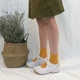 Hàn Quốc INS Harajuku cảng gió đơn giản màu đen và trắng hoang dã vớ cotton mỏng vớ mùa xuân và mùa hè nam và nữ vớ - Vớ bông quan tat nu gia tot Vớ bông