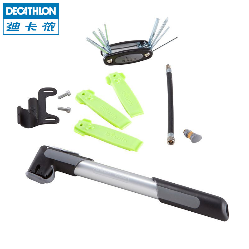 迪卡侬 自行车打气筒迷你气筒 铝合金便携式山地车打气筒 A BTWIN