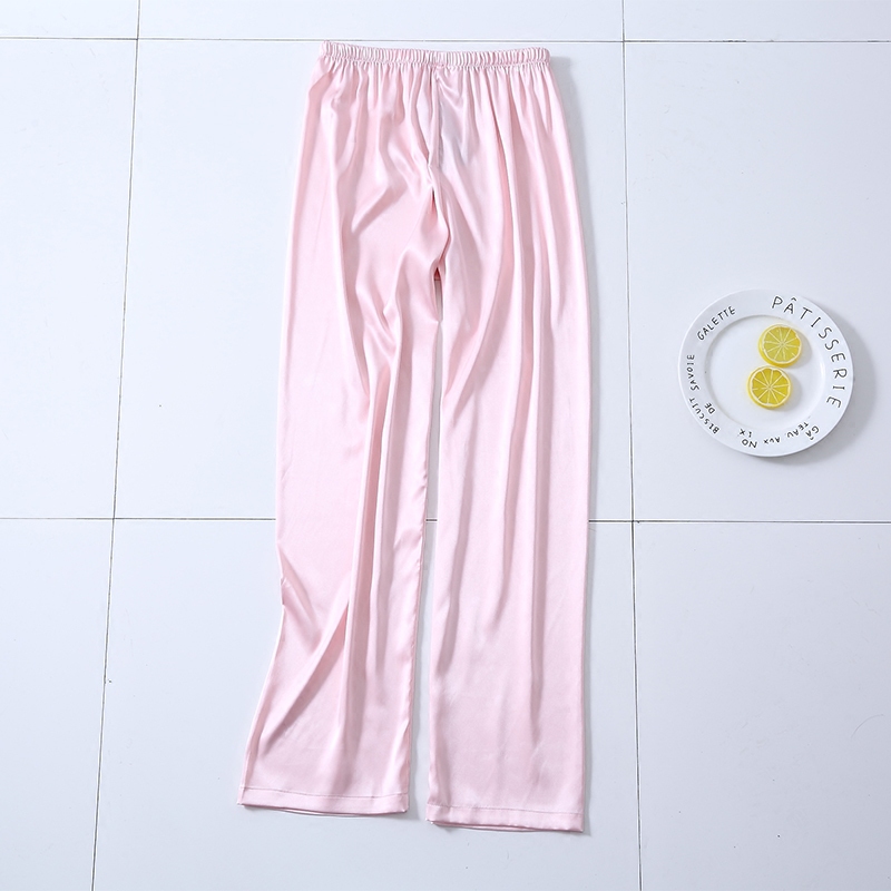 Ice Silk Pajama Pants for Women, Long Pants for Summer and Autumn, Men's Silk Long Pants, Mosquito-Proof Pants, Autumn Air-Conditioning Pants, Plus-Size Home Wear for Women