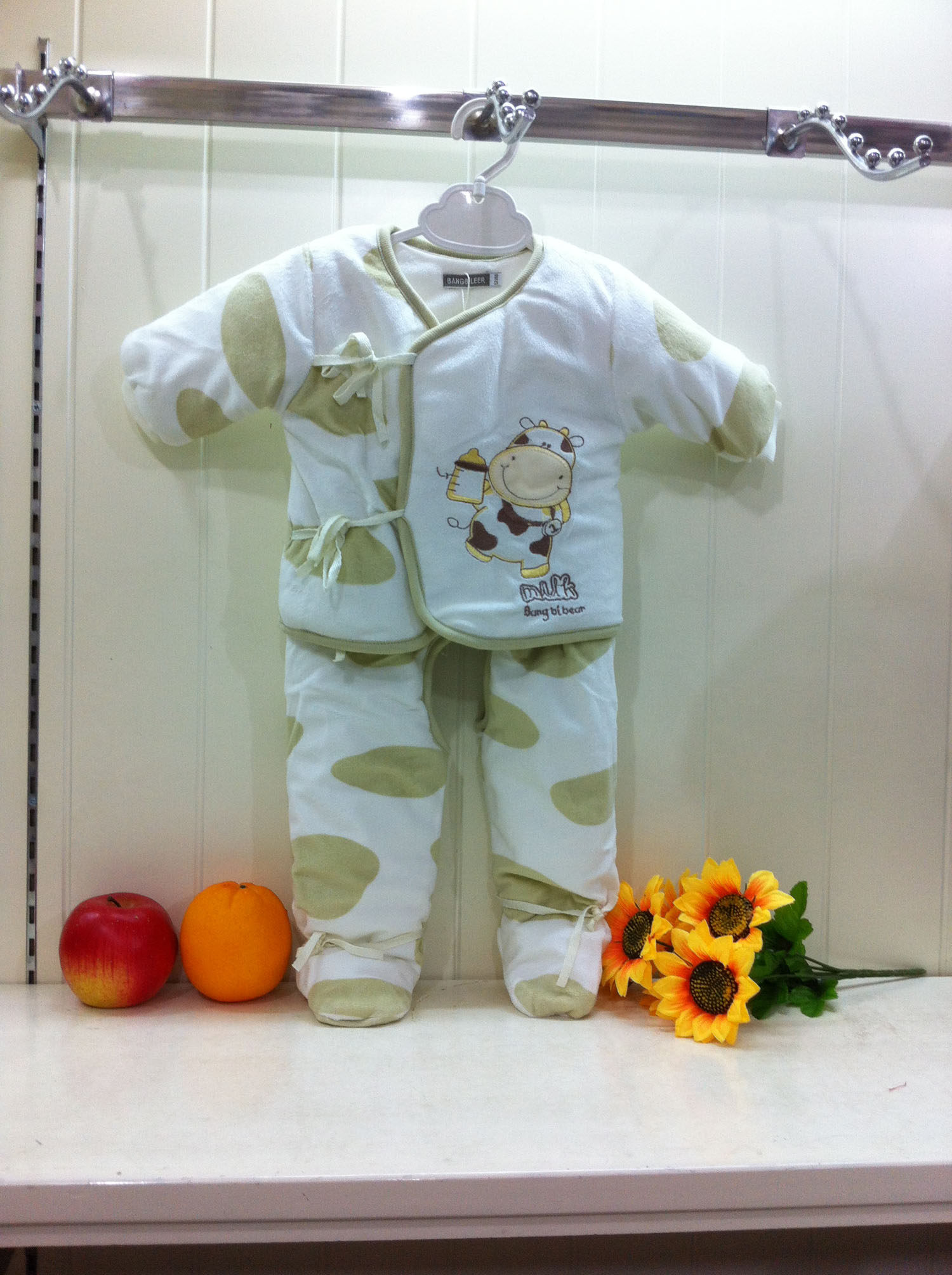 Bunpa Bile Children's Winter Sun Warm Sun Contract Three Sets Infant Warm Thickened Three Sets Clear Bin Special Price 7152