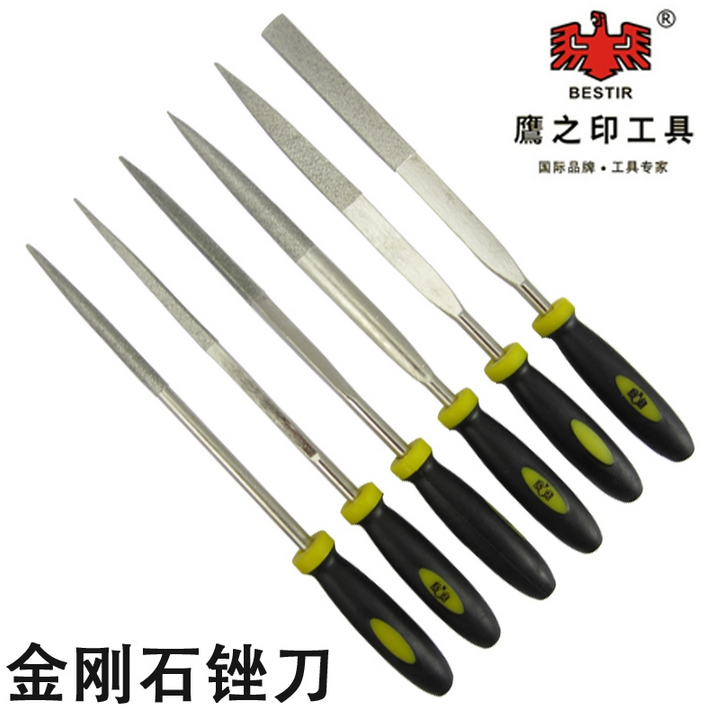 Eagle print small file plastic steel file triangle semi - round flat head file file woodworking Shikin file