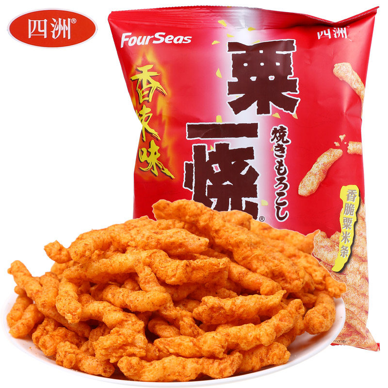 【天猫超市】四洲粟一烧香辣味80g 旅游零食膨化小吃 聚会爆米花