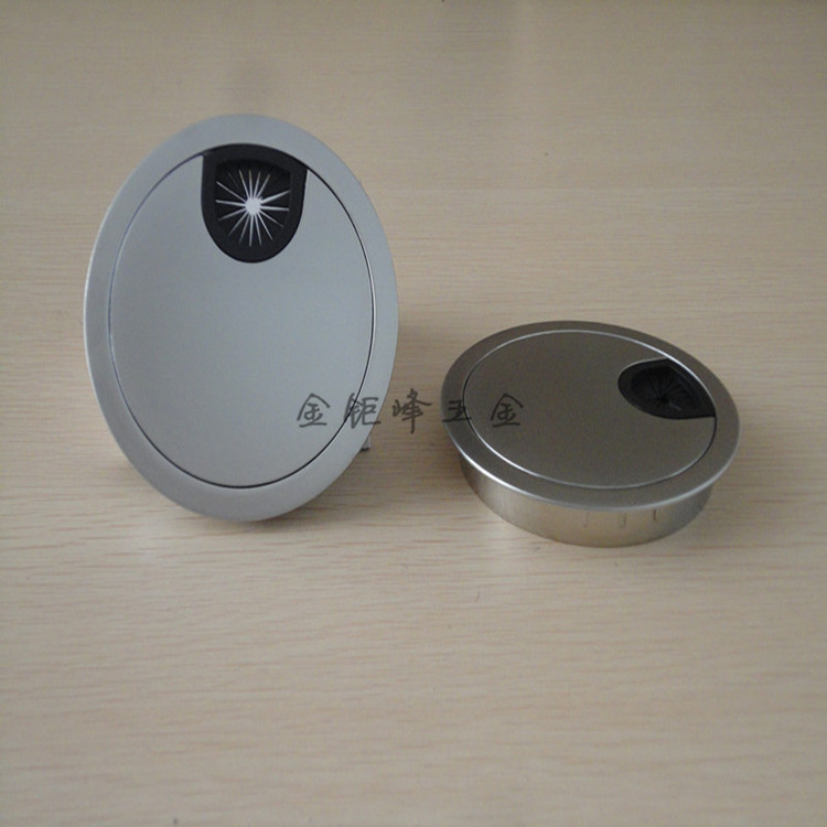 Metal threading box hole cover alloy wiring hole desktop wiring hole cover computer desk cover 50 holes