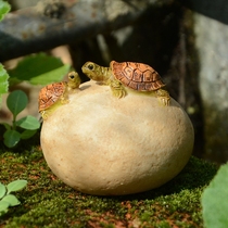 Creative cute little turtle resin frog ornaments pastoral flower bonsai potted animal simulation micro landscape Halloween