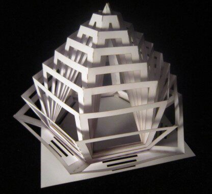 折纸立体手工纸雕模型空间构成大学环艺作业美术教具电子设计图纸