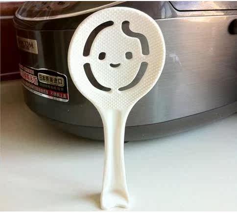 Japan imported cute smiley face rice spoon Standable double-sided non-stick rice spoon Rice spoon Rice shovel