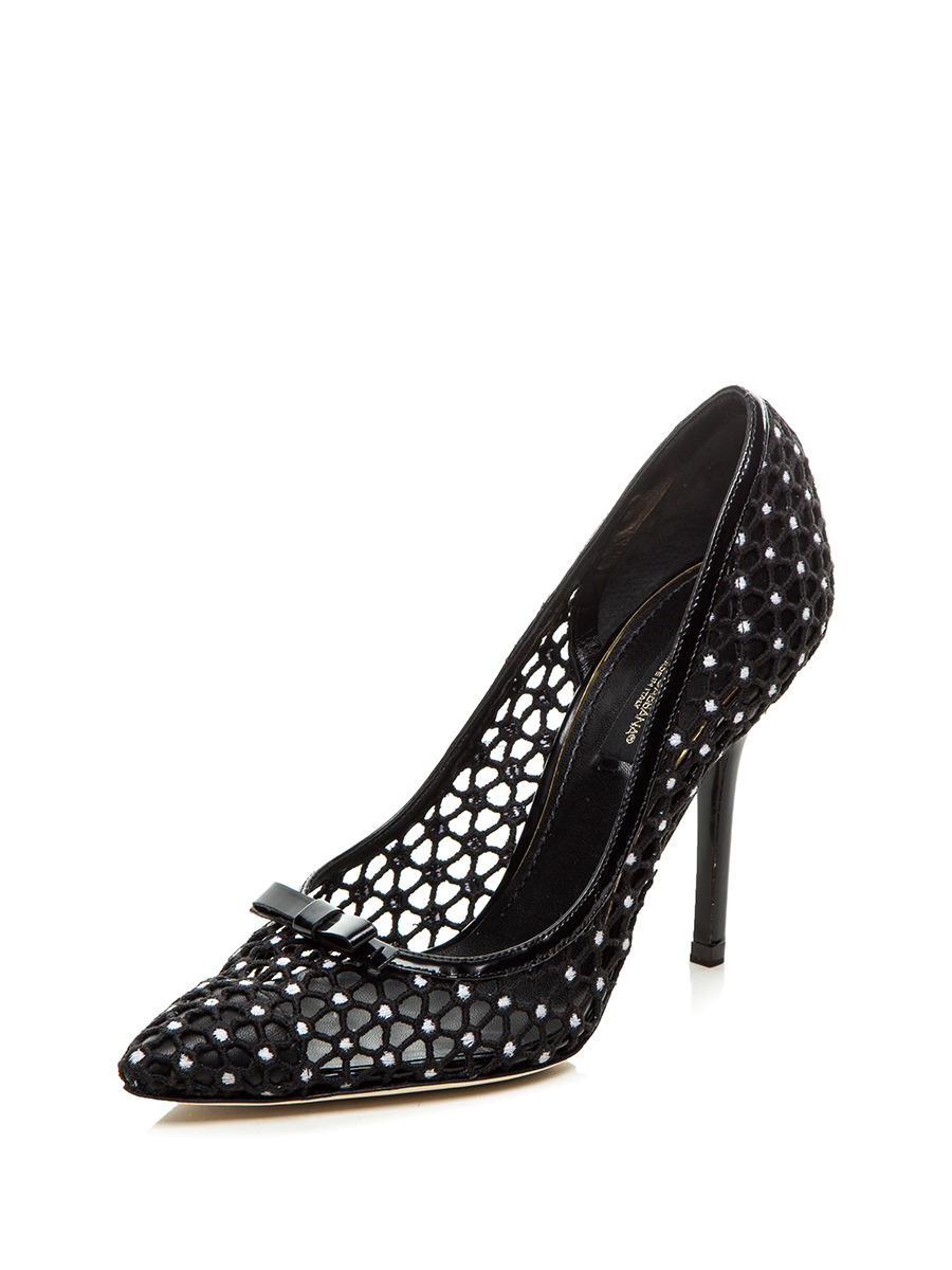 Dolce&Gabbana 黑色蝴蝶结装饰尖头高跟鞋