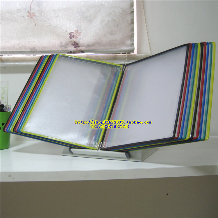 20-page desktop display stand countertop display stand Office flip folder editing