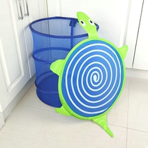 Cartoon foldable dirty clothes basket Breathable toy storage basket Covered dirty clothes storage basket Laundry basket dirty clothes basket