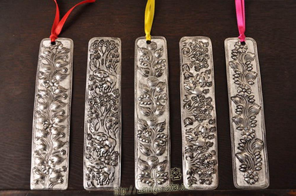 Large metal carved bookmark Thailand creative hand-pressed tin sheet metal bookmark true joy recommended personalized gift