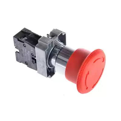Schneider Schneider Metal Mushroom Head Button Switch XB2BC42C Red Self-Reset 1NC