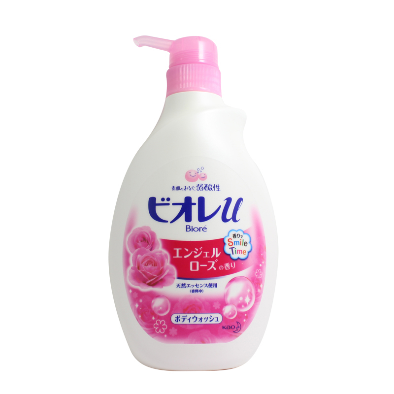 日本花王碧柔Aroma Time弱酸性沐浴露 浪漫玫瑰瓶装530ml包邮