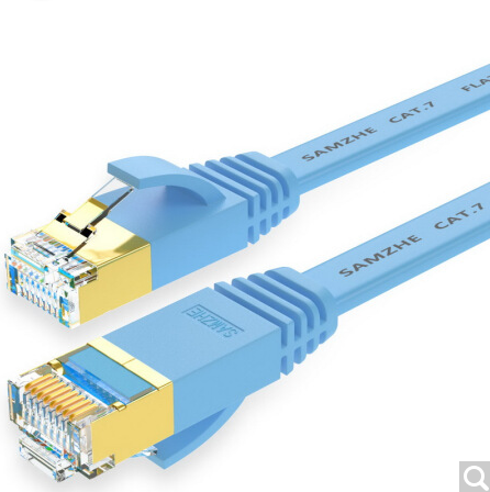 SAMZHE CAT - 701B Seven Category CAT7 Flat Network Route Gold - shielded twisted strand jumps 1 m