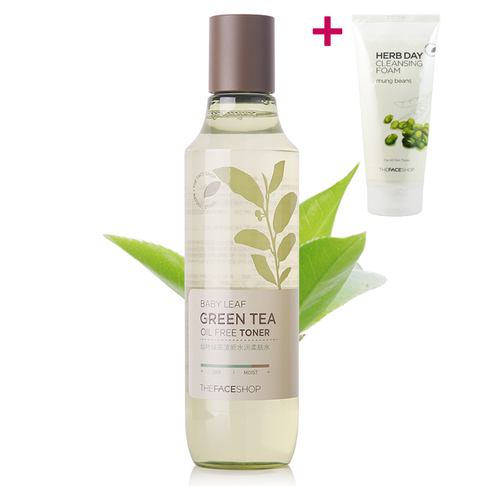 专柜正品 The Face Shop 菲诗小铺 幼叶绿茶清新水润柔肤水 150ml