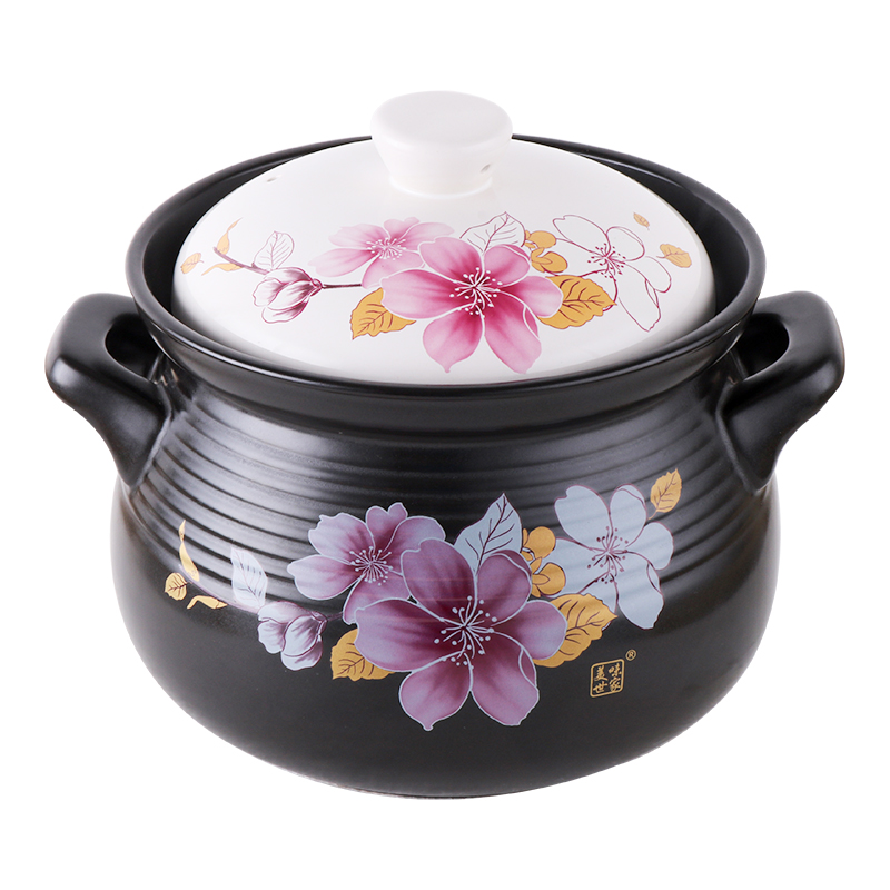 5 liters two-piece stewed medicine pot porridge pot frying traditional Chinese medicine machine pottery stove special heat-resistant ceramic casserole soup pot