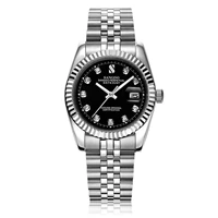 Sangdo Водонепроницаемые классические ретро механические мужские часы из нержавеющей стали для отдыха