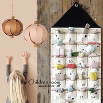 INS Nordic small house wall hanging storage bag childrens room 24 pockets sundries finishing bag door key hanging bag