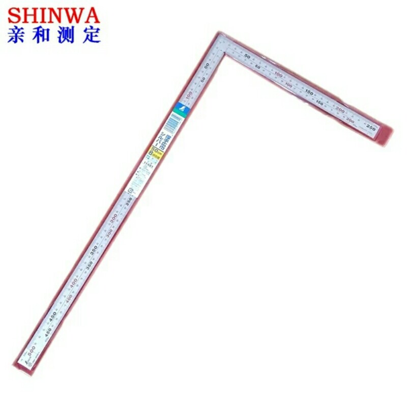 Steel angle ruler Japan affinity SHINWA penguin angle ruler woodworking steel angle ruler 11481 widening thickened 50 25cm
