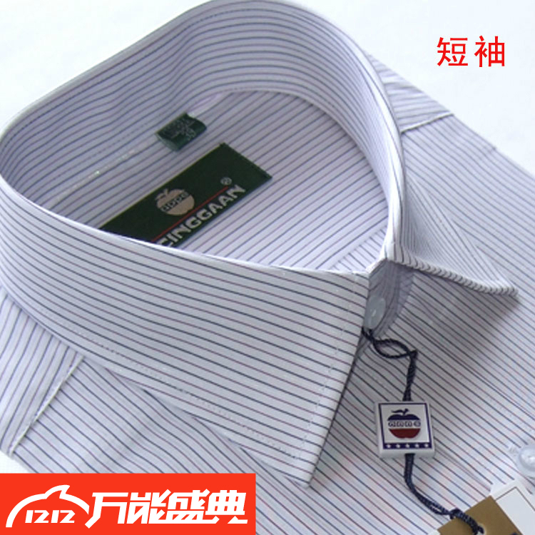 Authentic Shenzhen Apple Short-Sleeved Shirt Men's Business Casual Shirt Cotton Non-Iron Shirt Short-Sleeved Shirt 