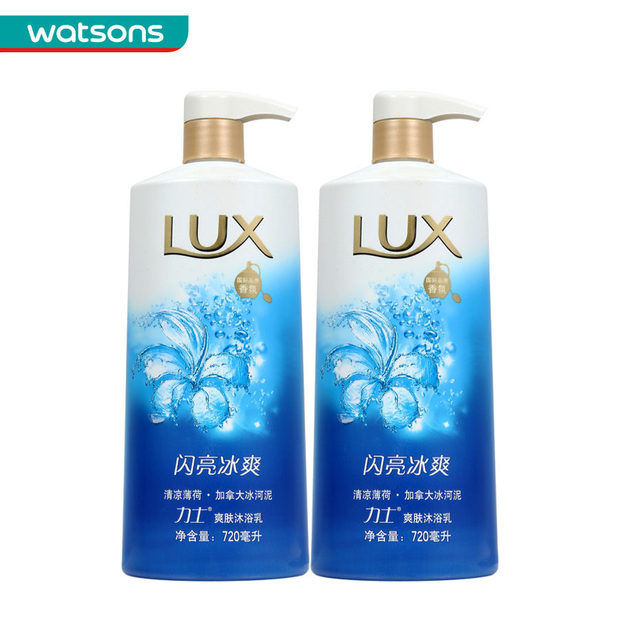 【屈臣氏】组合 力士爽肤沐浴乳闪亮冰爽720ml*2件