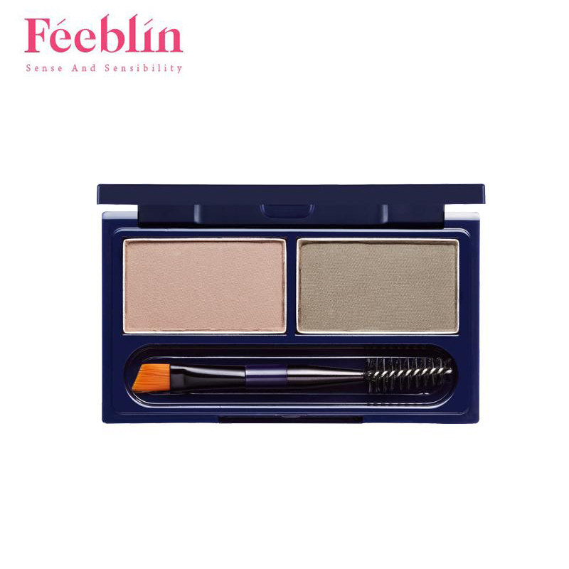 韩国Feeblin菲白琳 双色眉粉盒2.3g*2细腻服帖自然饱满眉妆