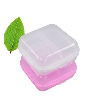 Special thickened transparent environmentally-friendly double layer six-grid plastic medicine box Tourist outdoor portable week-long medicine box containing box